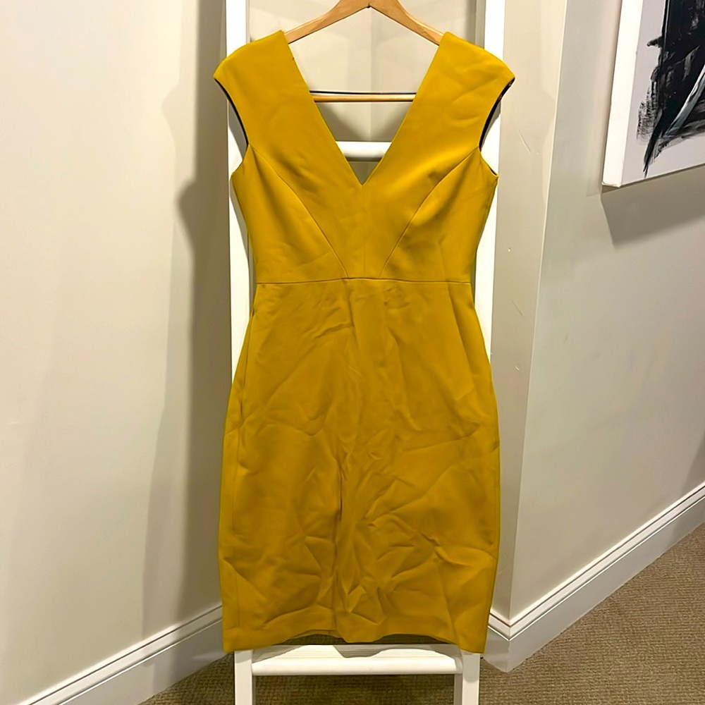 Zara Mustard Yellow New Midi Dress